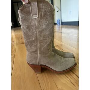 Tan Suede Heeled Boots